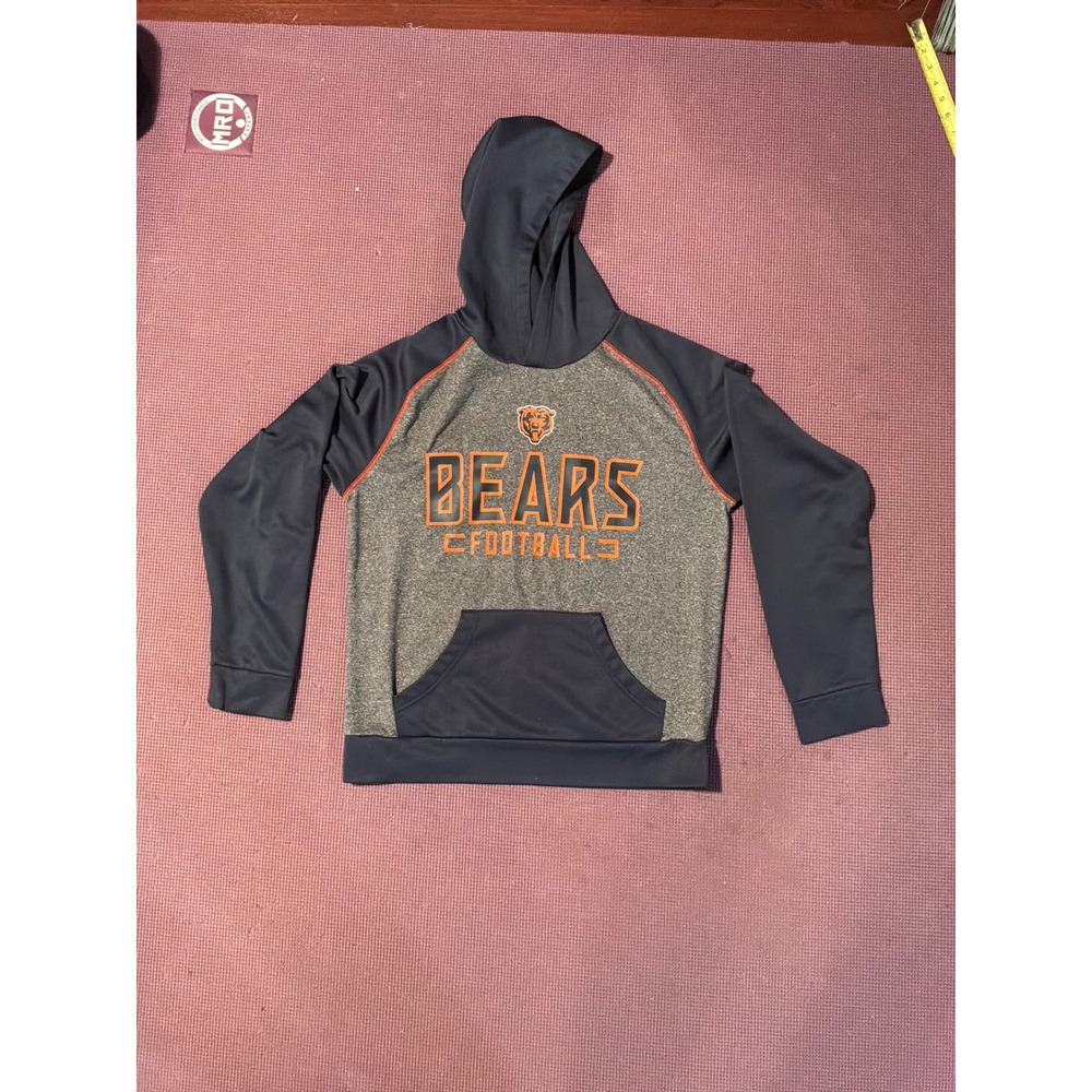 Fanatics Chicago Bears NFL Football Hoodie Mens Medium Navy Gray Colorblock